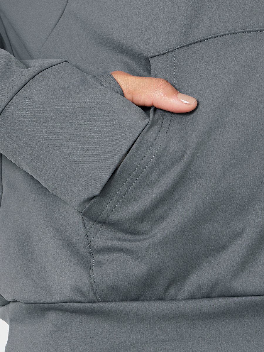 Seam Detail Half Zip Loose Fit Hooded Jacket
