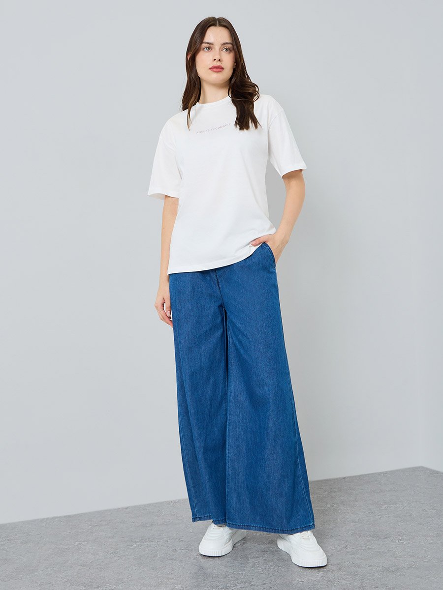 White Off White Graphic Print Cotton T-Shirt
