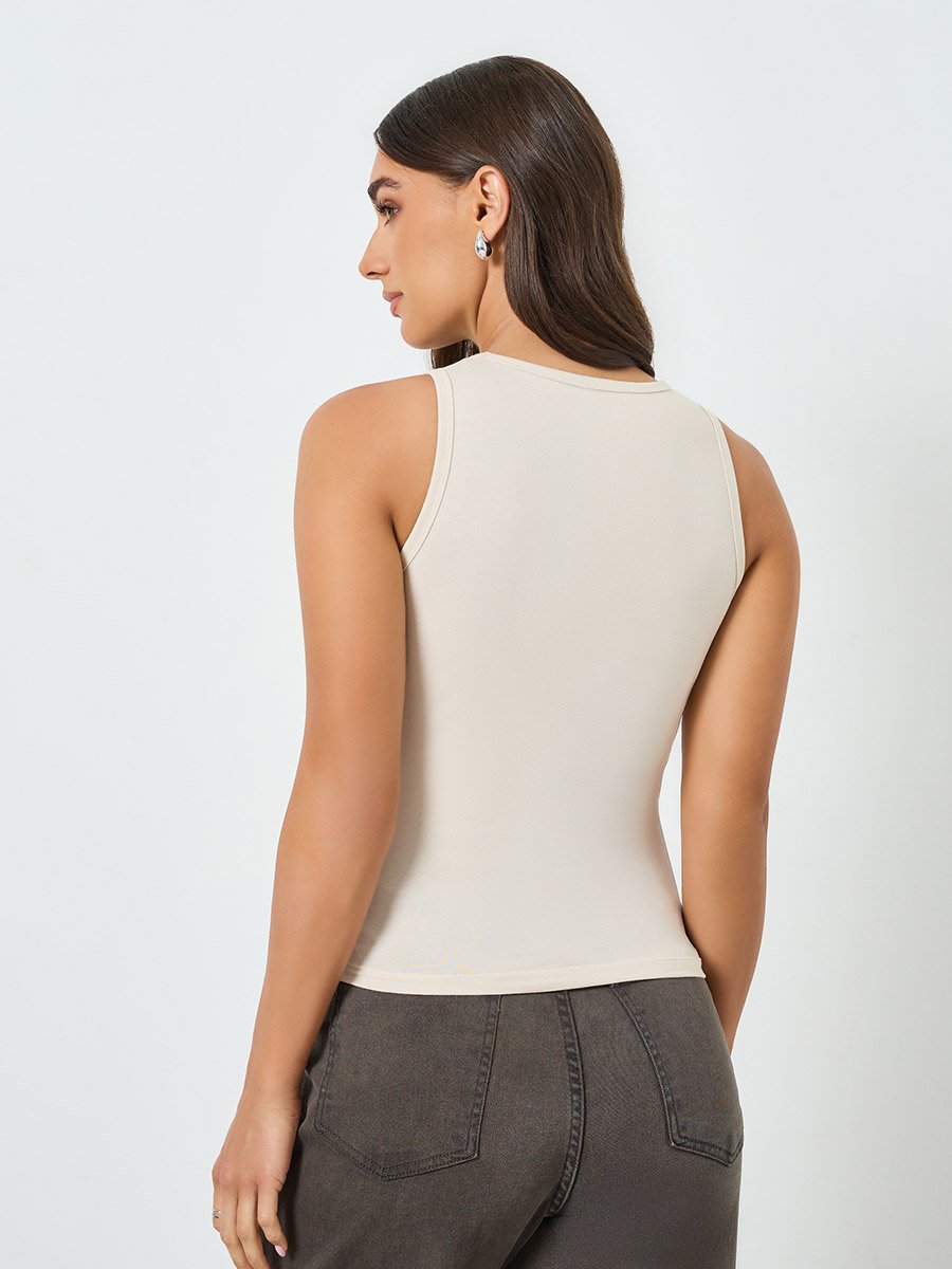 Pack of 2 - Solid Fitted Tank Top