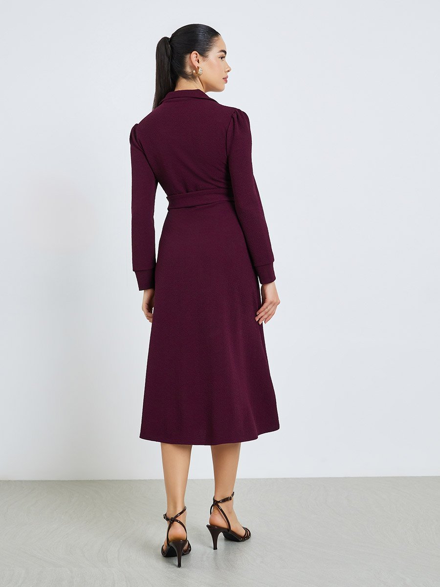 blue bodycon maternity dress Vida Burgundy Satin Midi Dress with Tie Straps