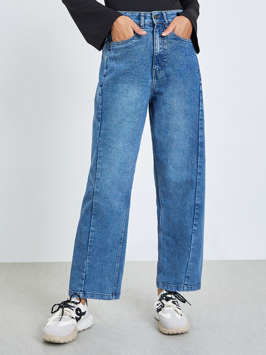 Women Blue High Rise Relaxed Fit Jeans