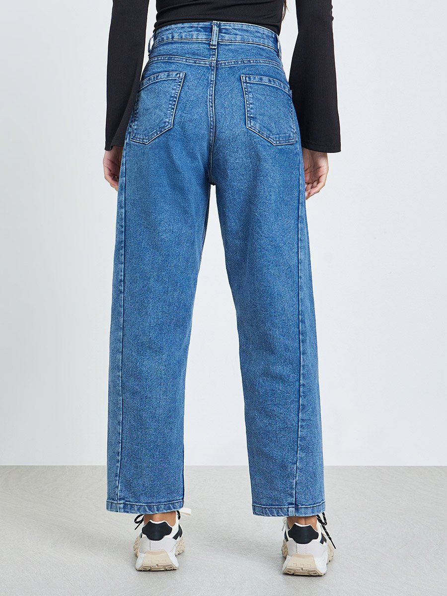 Women Blue High Rise Relaxed Fit Jeans