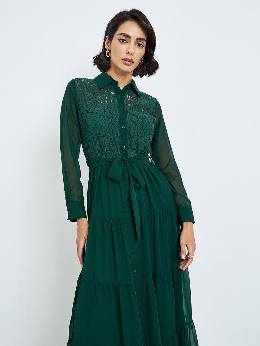 knee length dresses for ladies Kuwait Flag Style Bridal Hand Embroidery Dress x Small