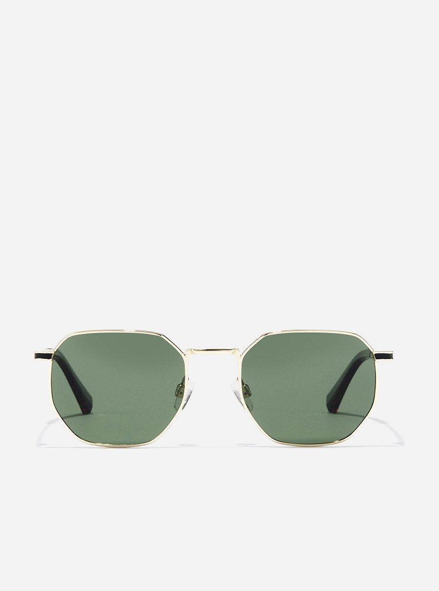 Sixgon - Polarized Gold Aligator Sunglasses