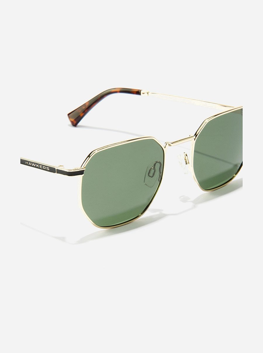 Sixgon - Polarized Gold Aligator Sunglasses