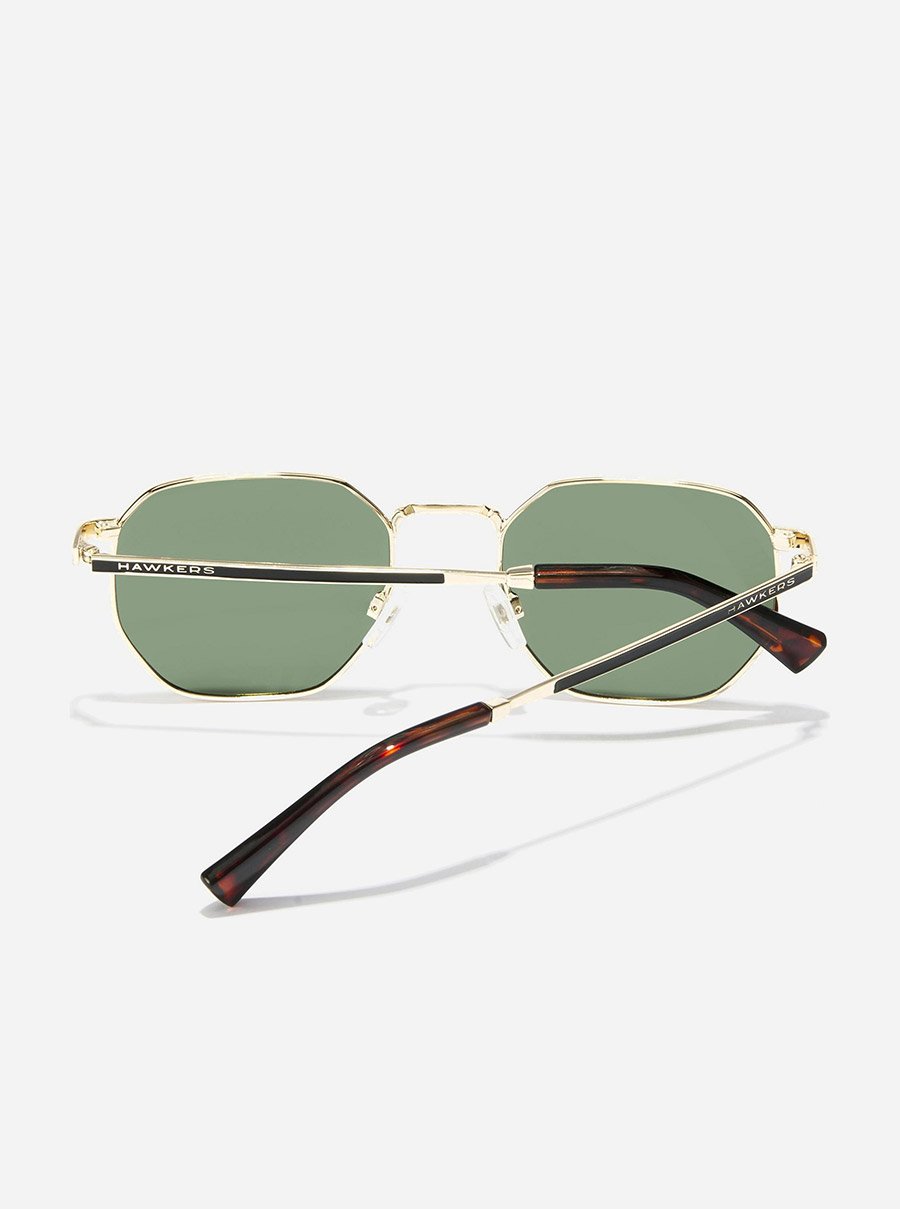 Sixgon - Polarized Gold Aligator Sunglasses
