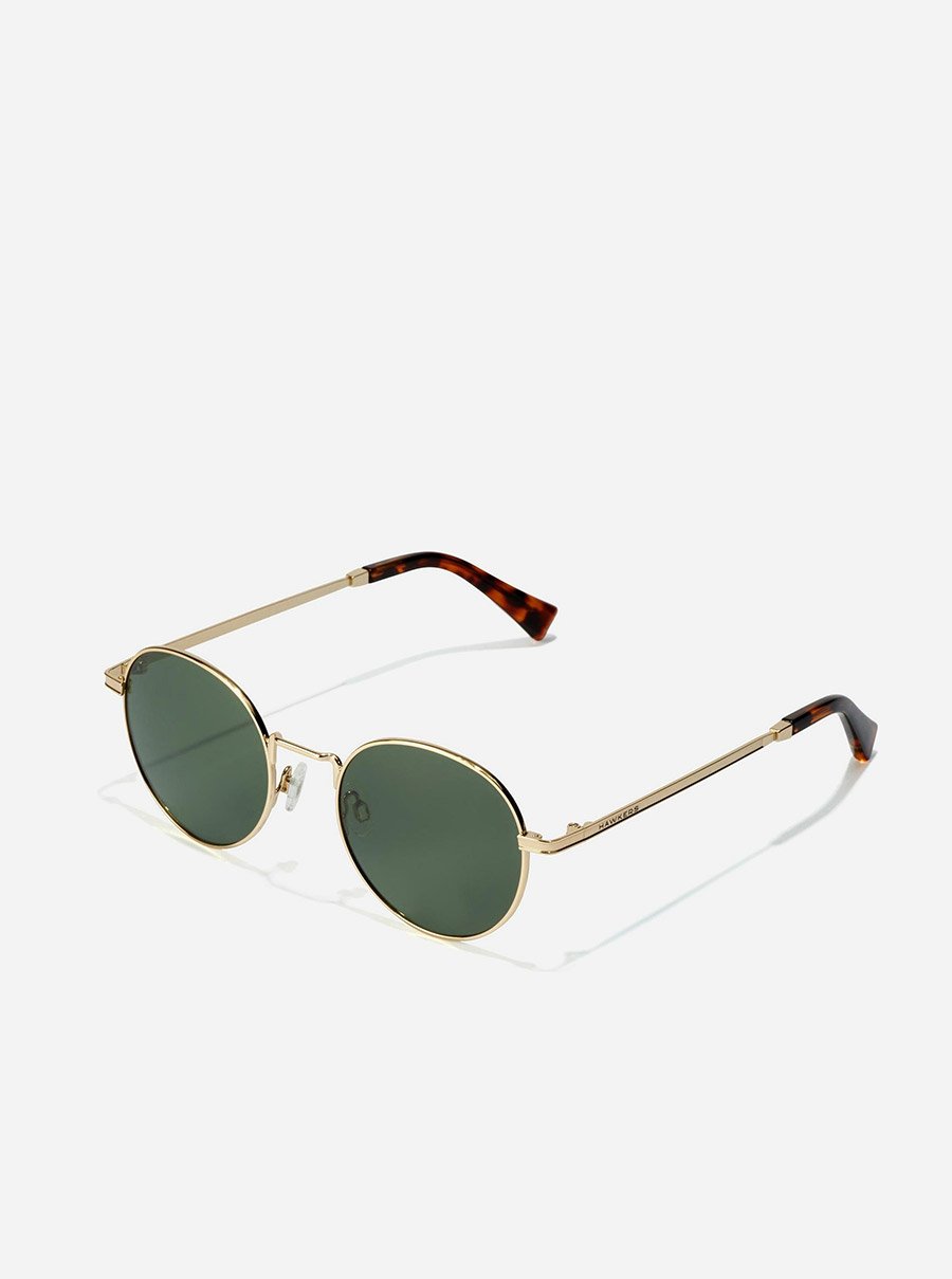Moma - Polarized Gold Green Sunglasses