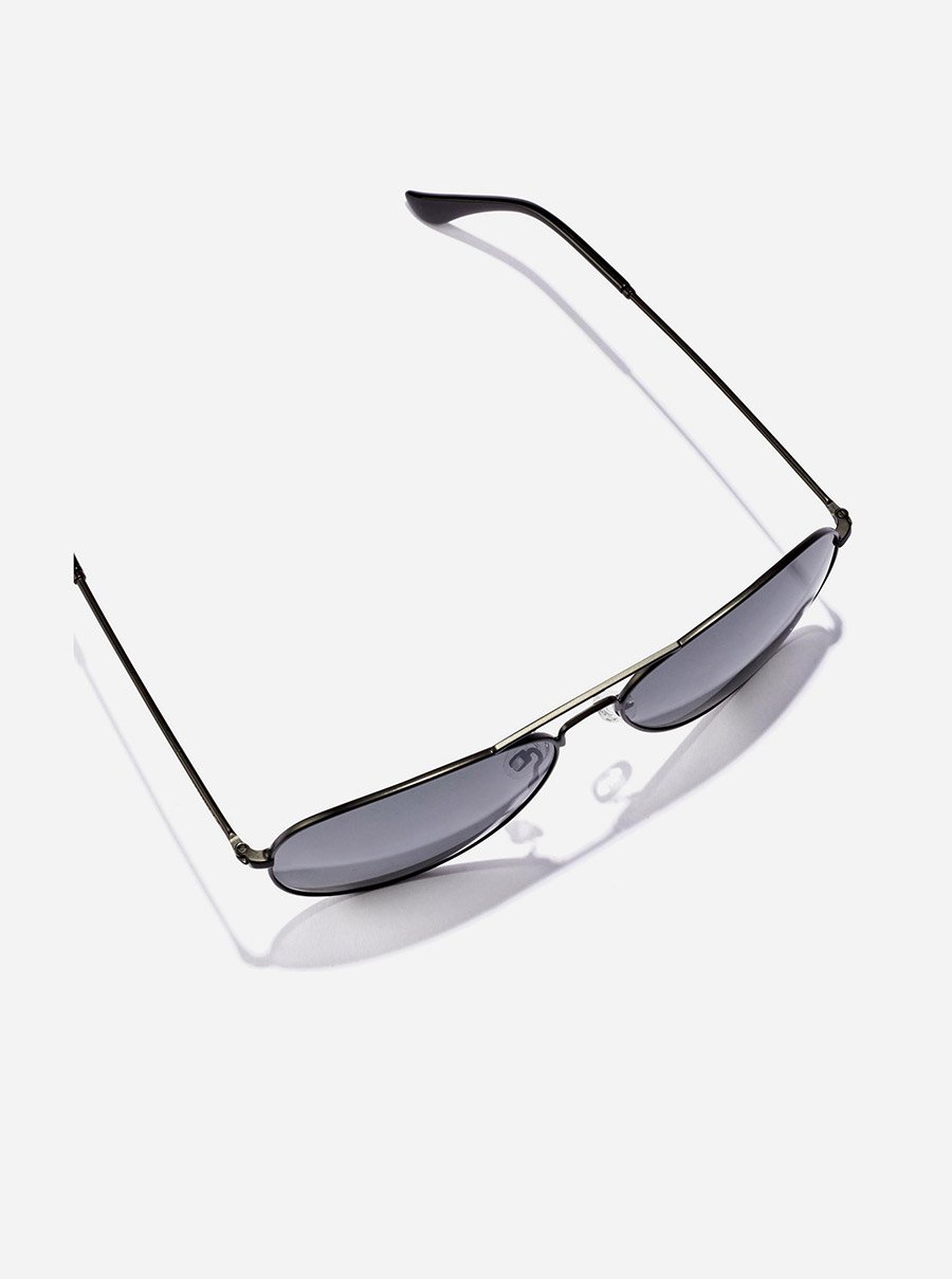 Hawk - Polarized Black Grey Sunglasses