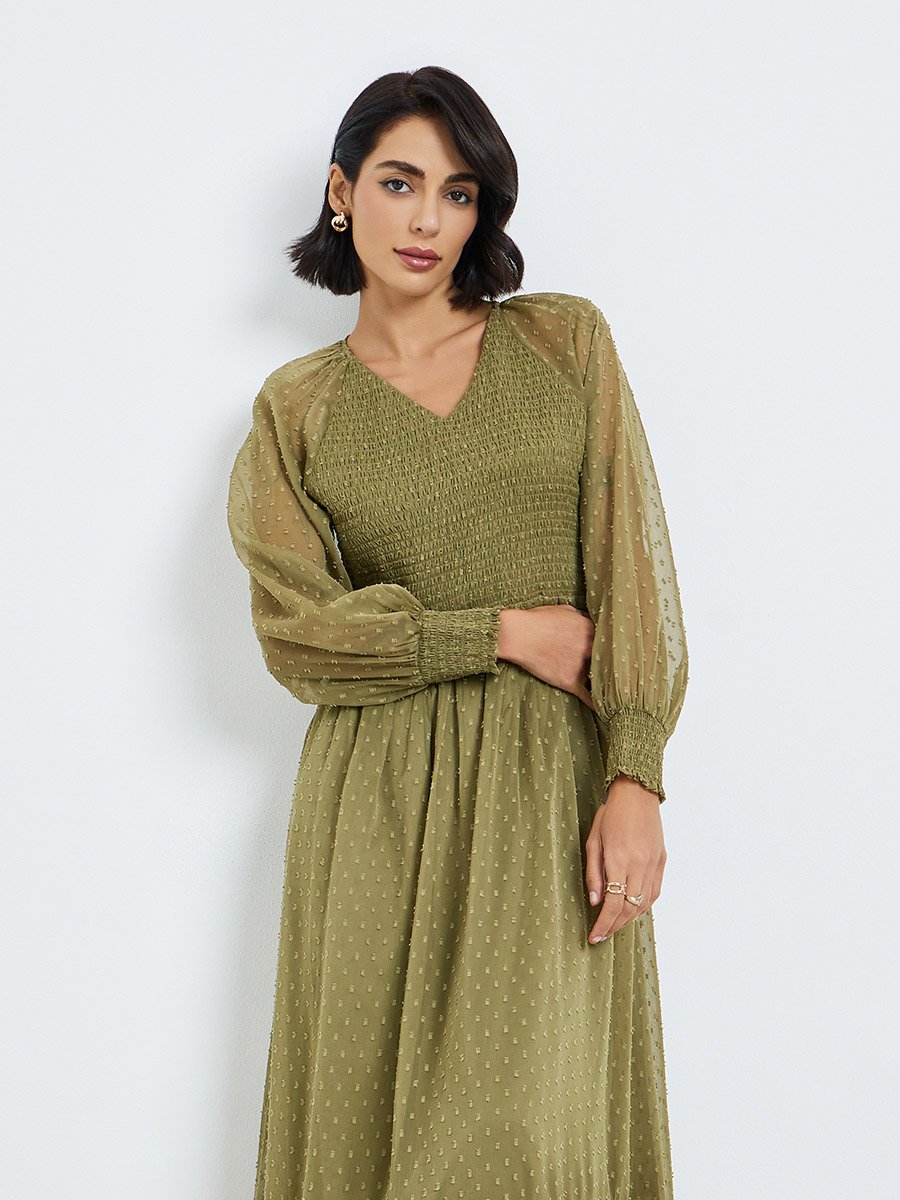 green dobby dress ASOS DESIGN Curve channel waist maxi dress in dark green dobby