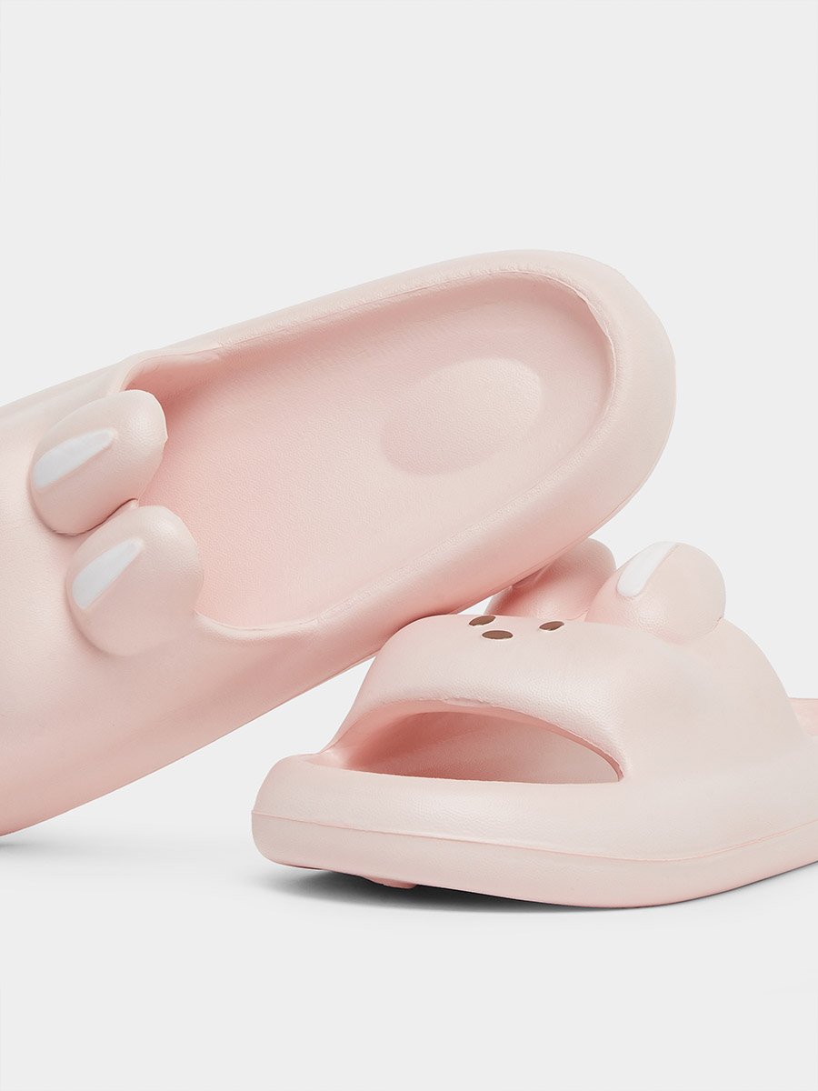 Solid Cute Rabbit Anti-Slip Bathroom Slippers