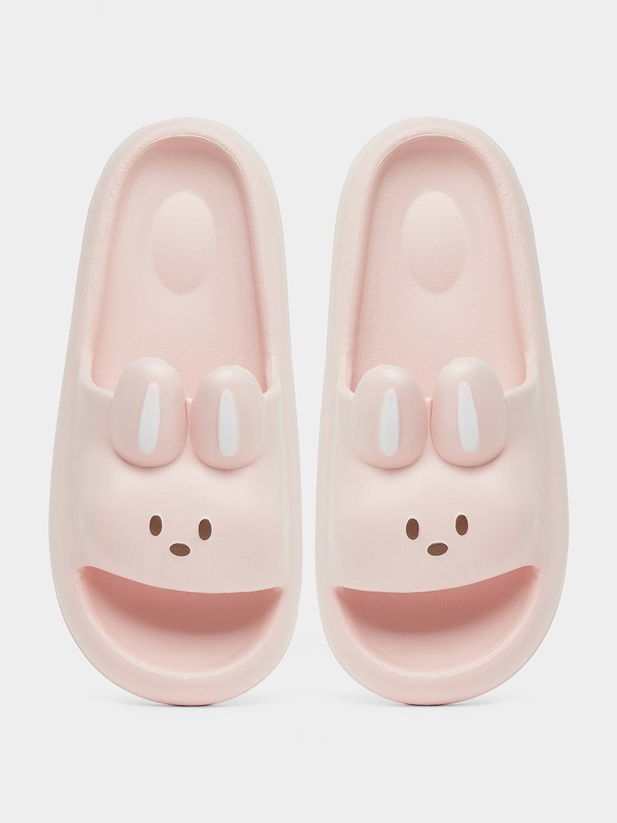 Solid Cute Rabbit Anti-Slip Bathroom Slippers