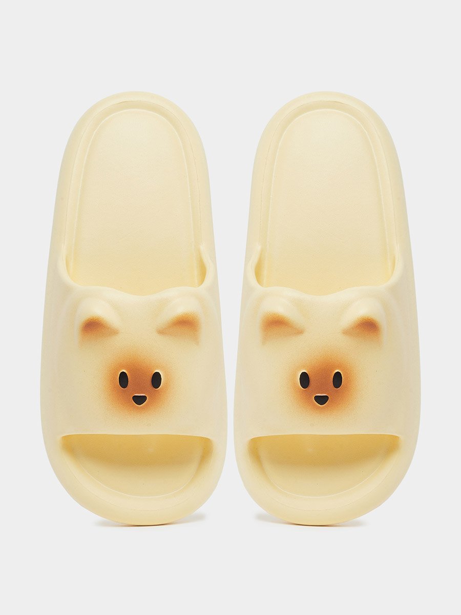 Solid Kitty Anti-Slip Bathroom Slippers