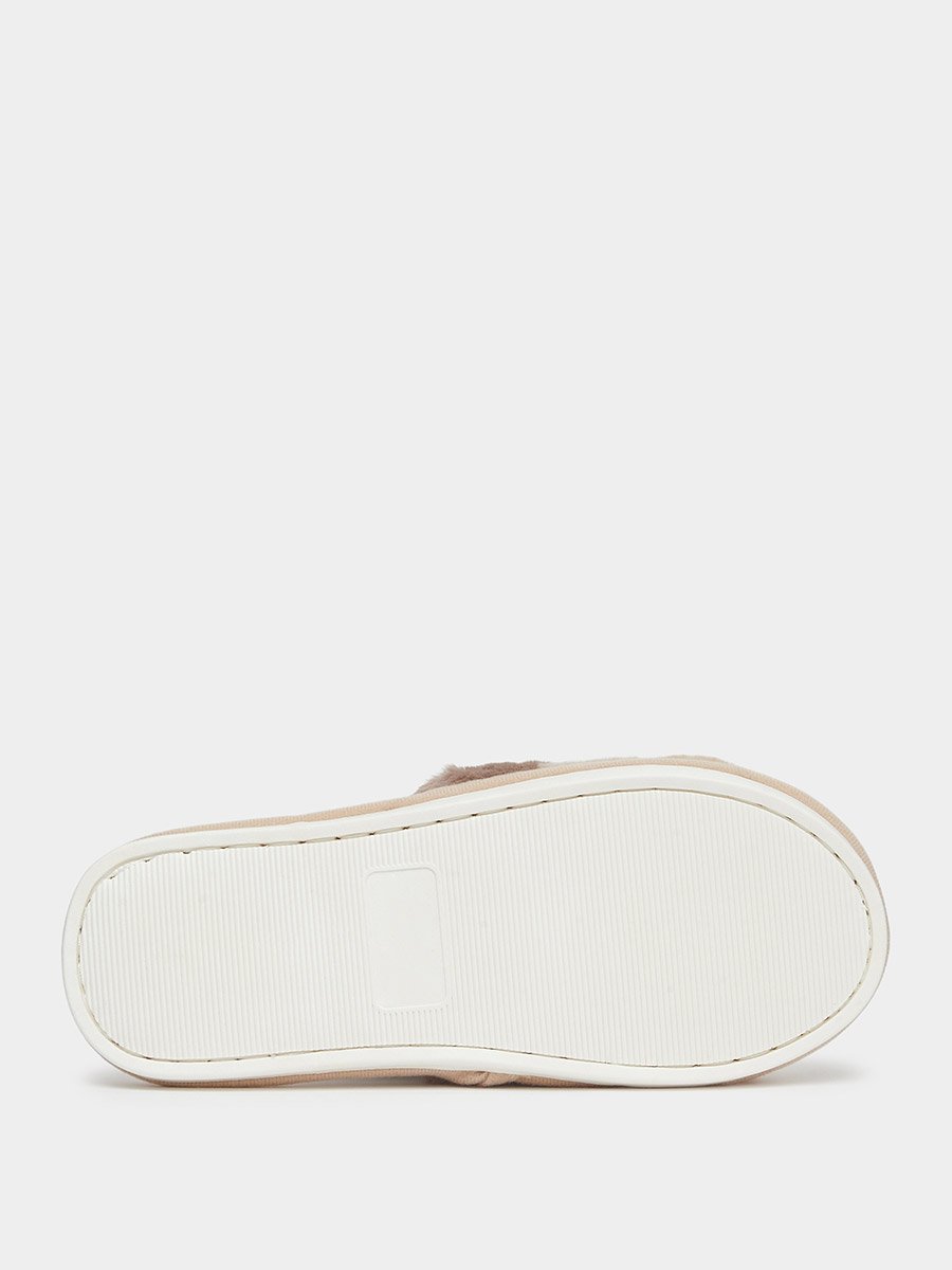 Plush Color Blocked Slipper