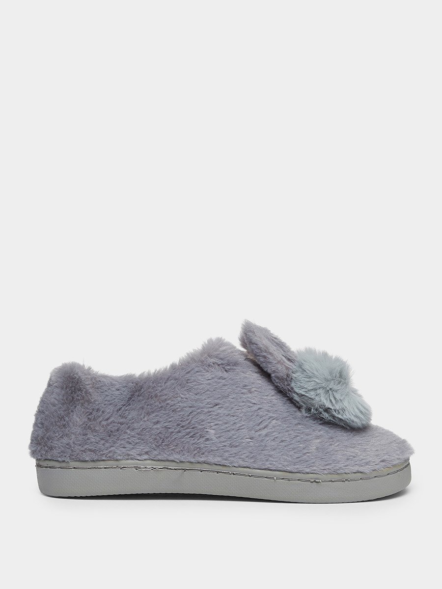 Solid Plush Cute Rabbit Bedroom Slippers