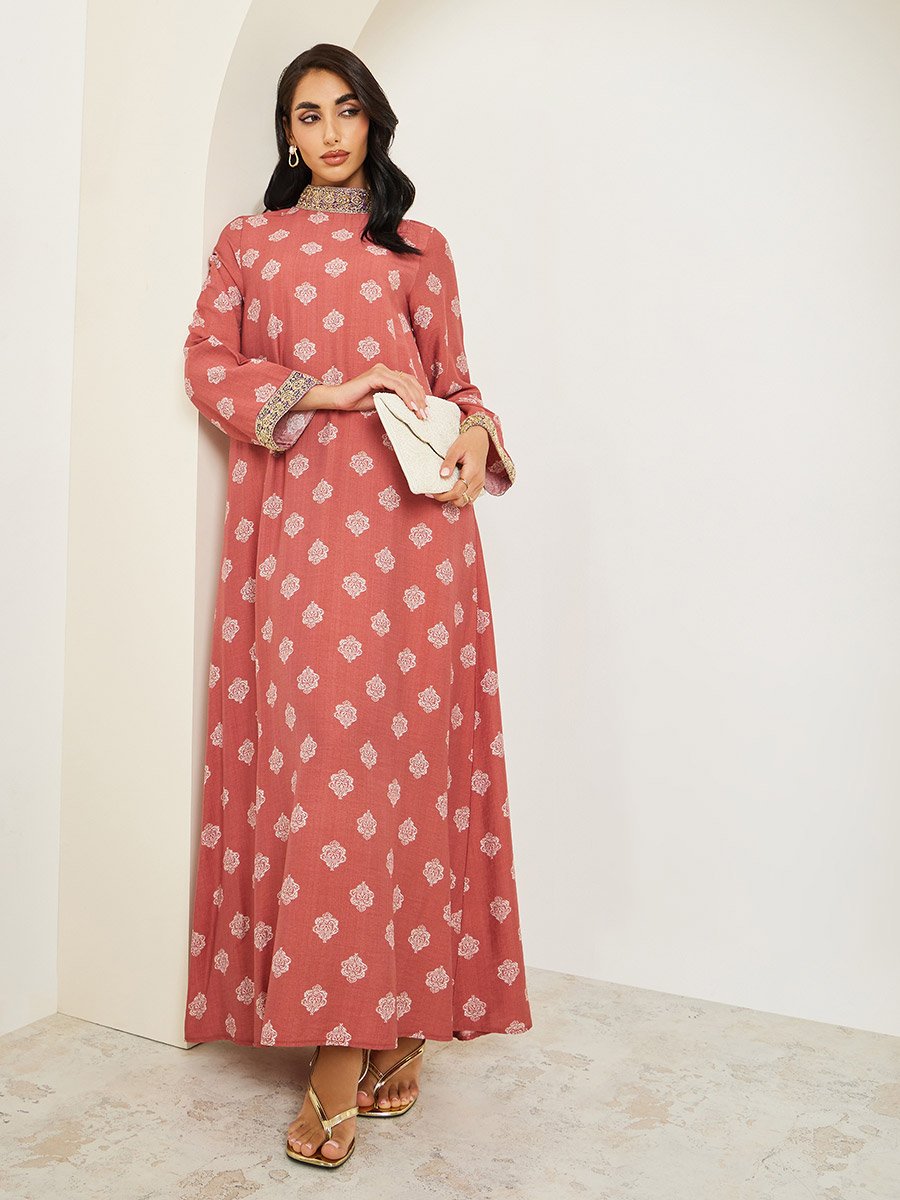 maxi dress saudi arabia Vintage Saudi Arabian Embroidered Kaftan Maxi Dress Anteeka