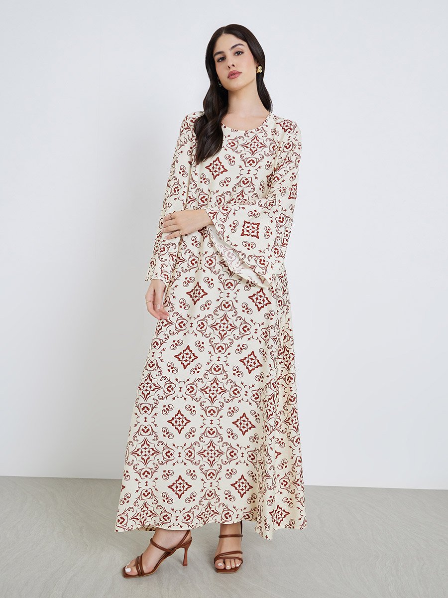 Women All-Over Print A-Line Jalabiya