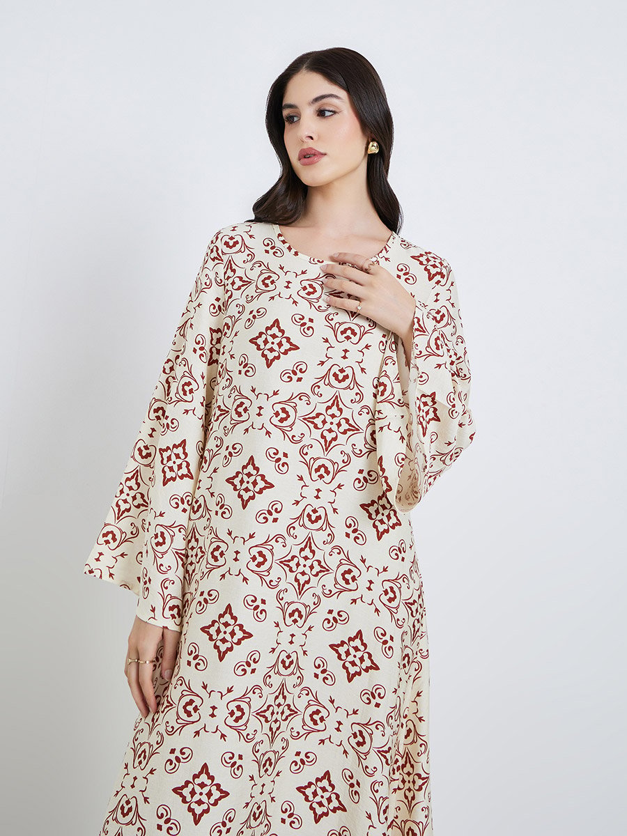 Women All-Over Print A-Line Jalabiya
