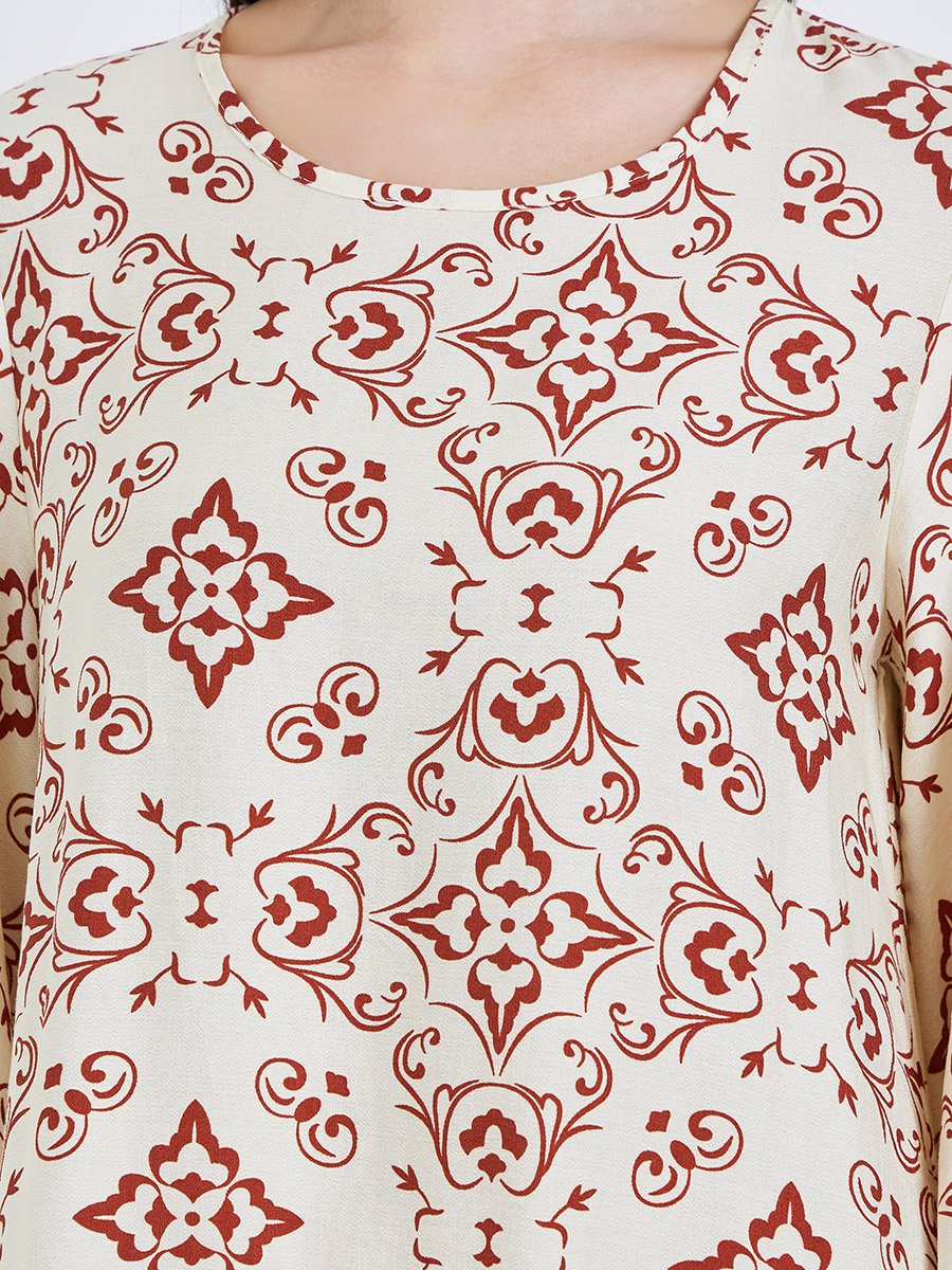 Women All-Over Print A-Line Jalabiya