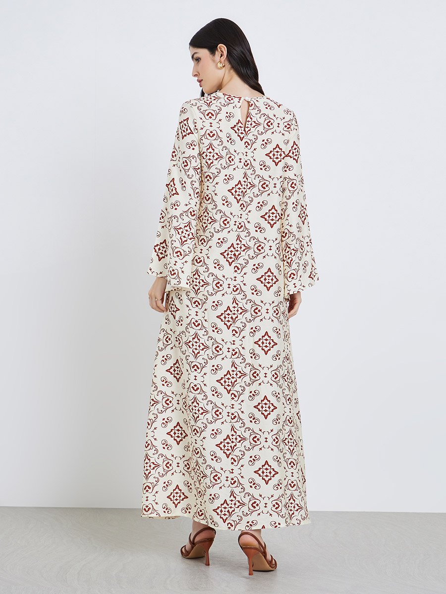 Women All-Over Print A-Line Jalabiya