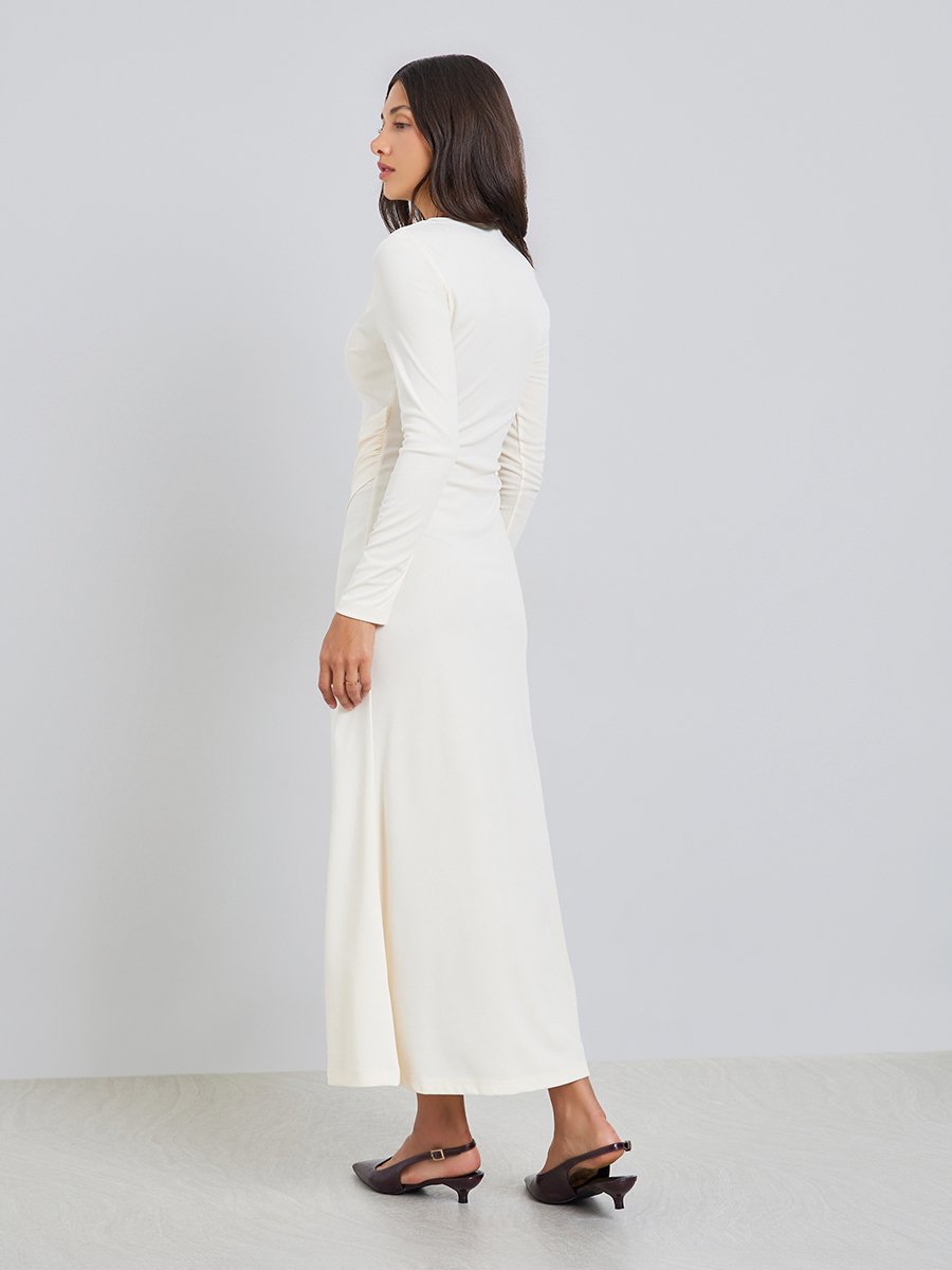 Women Wrap Panel Maxi Dress