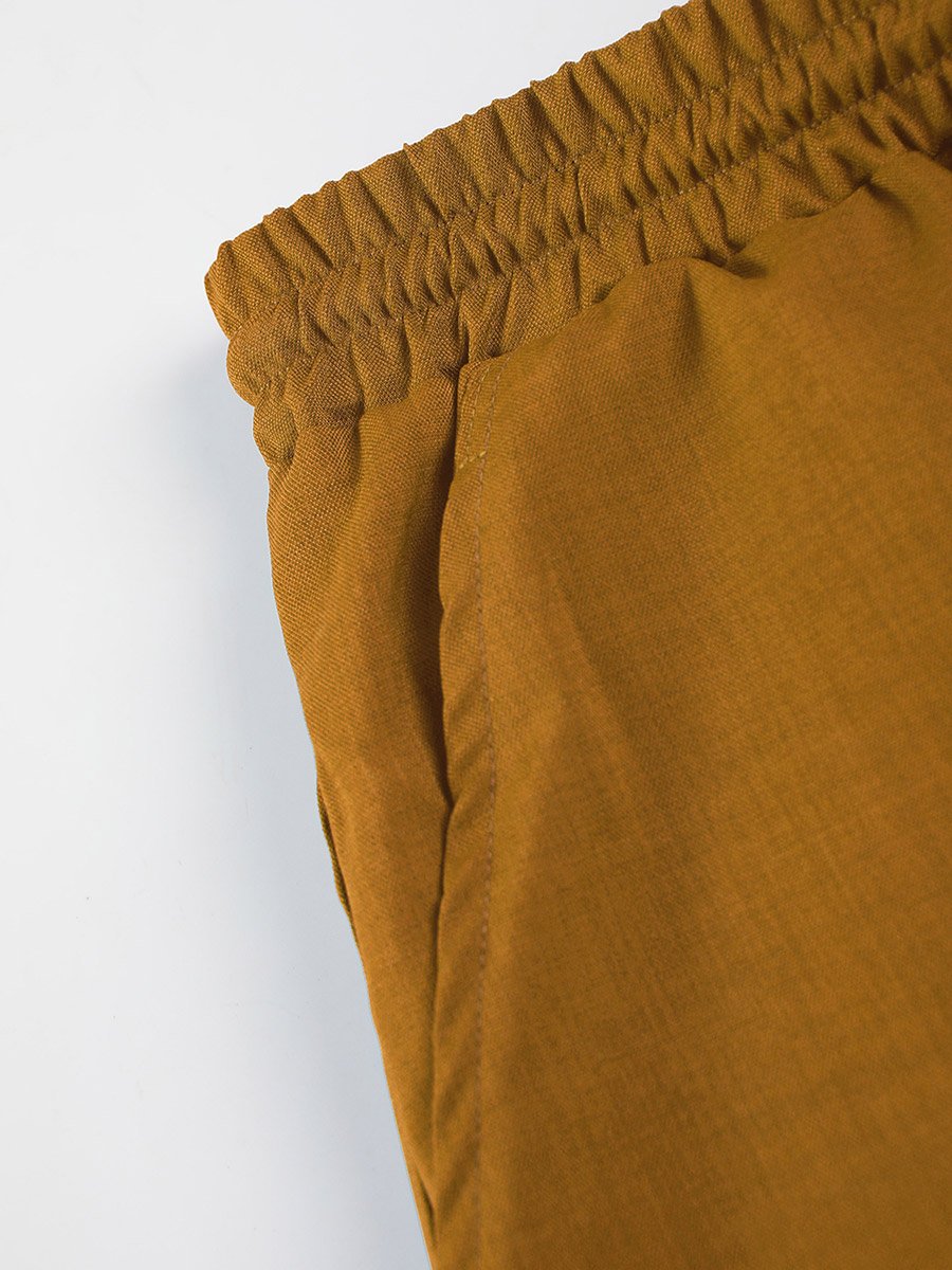 Men Copper Stand Collar Shirt and Pants Co-Ords