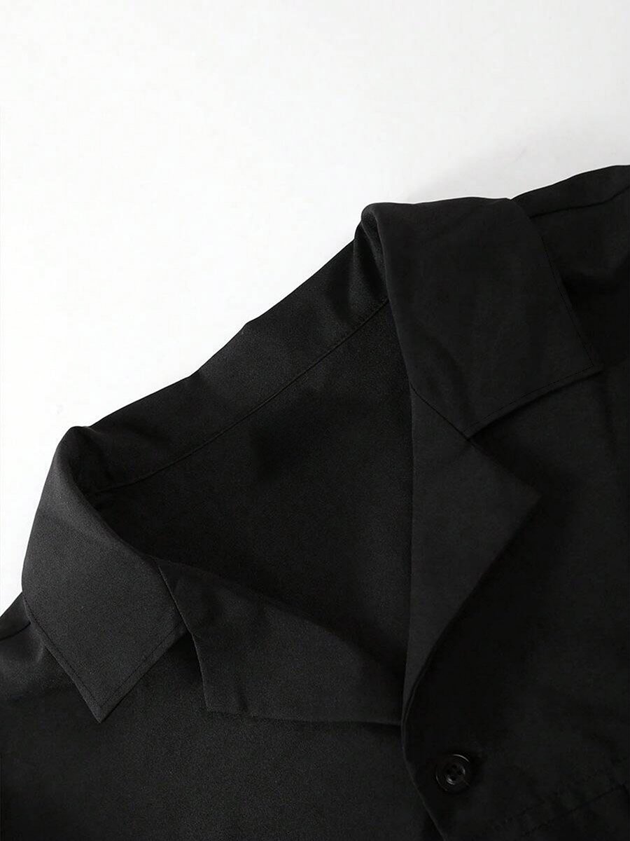 Men Black Casual Shirt and Pants Co-Ords