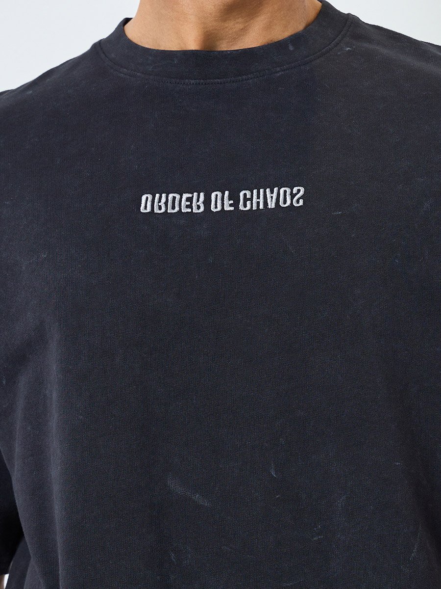 تيشيرت تيري واسع بتفاصيل مشطوفة