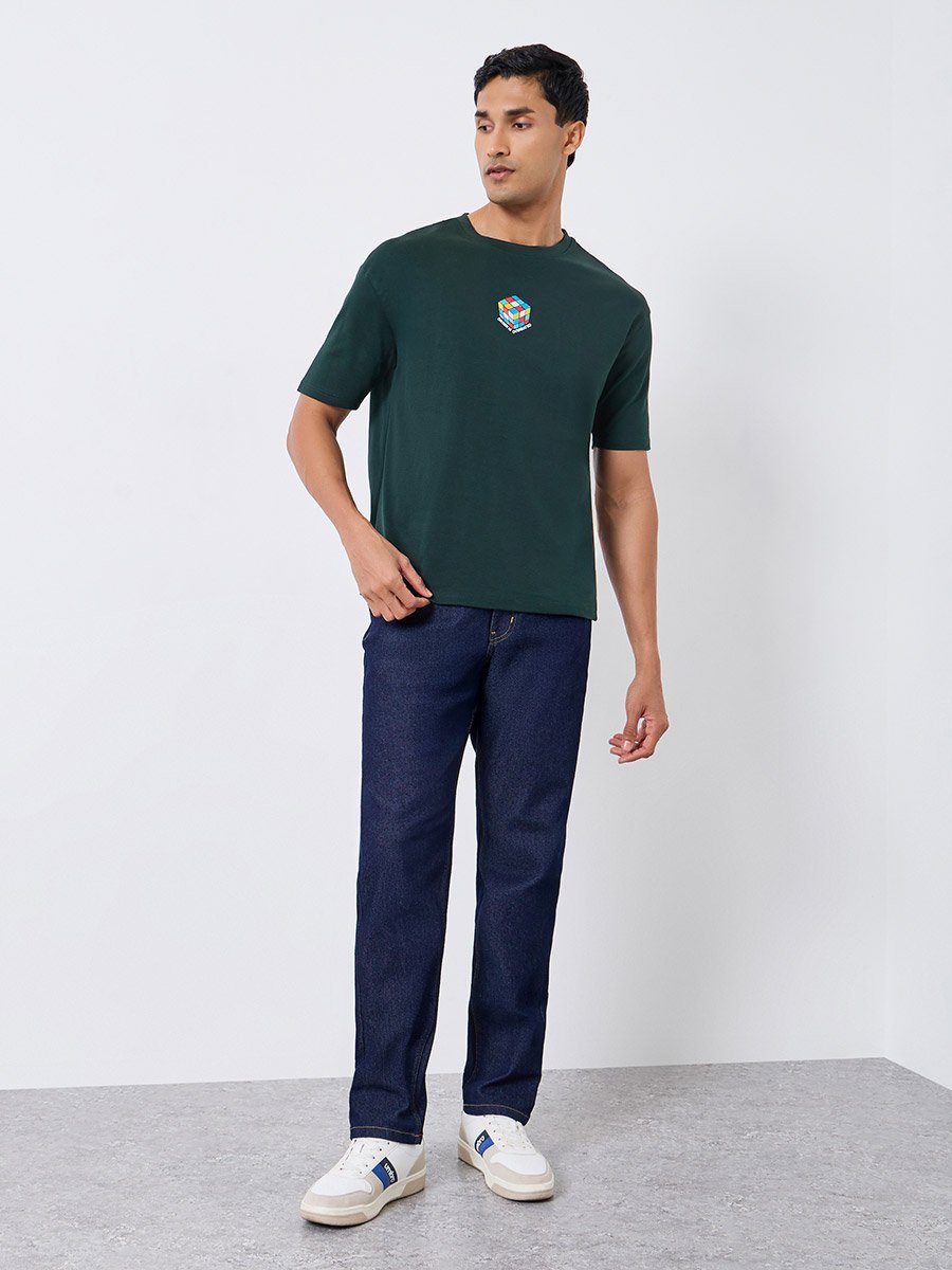Men Oversize Embroidered Graphic T-Shirt