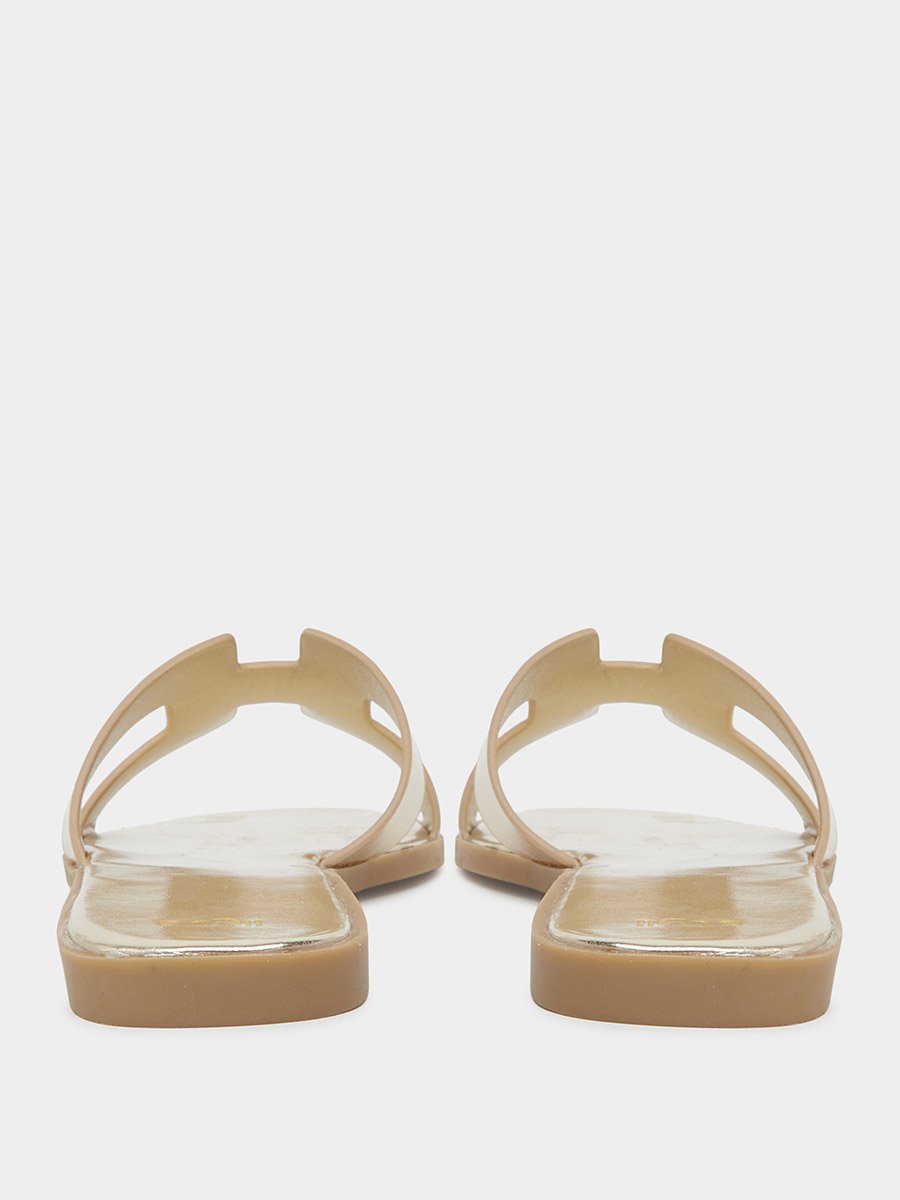 Gold Slip On Flat Sandals