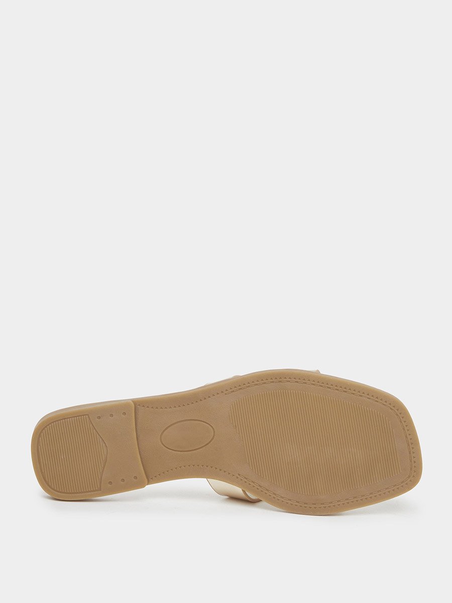 Gold Slip On Flat Sandals