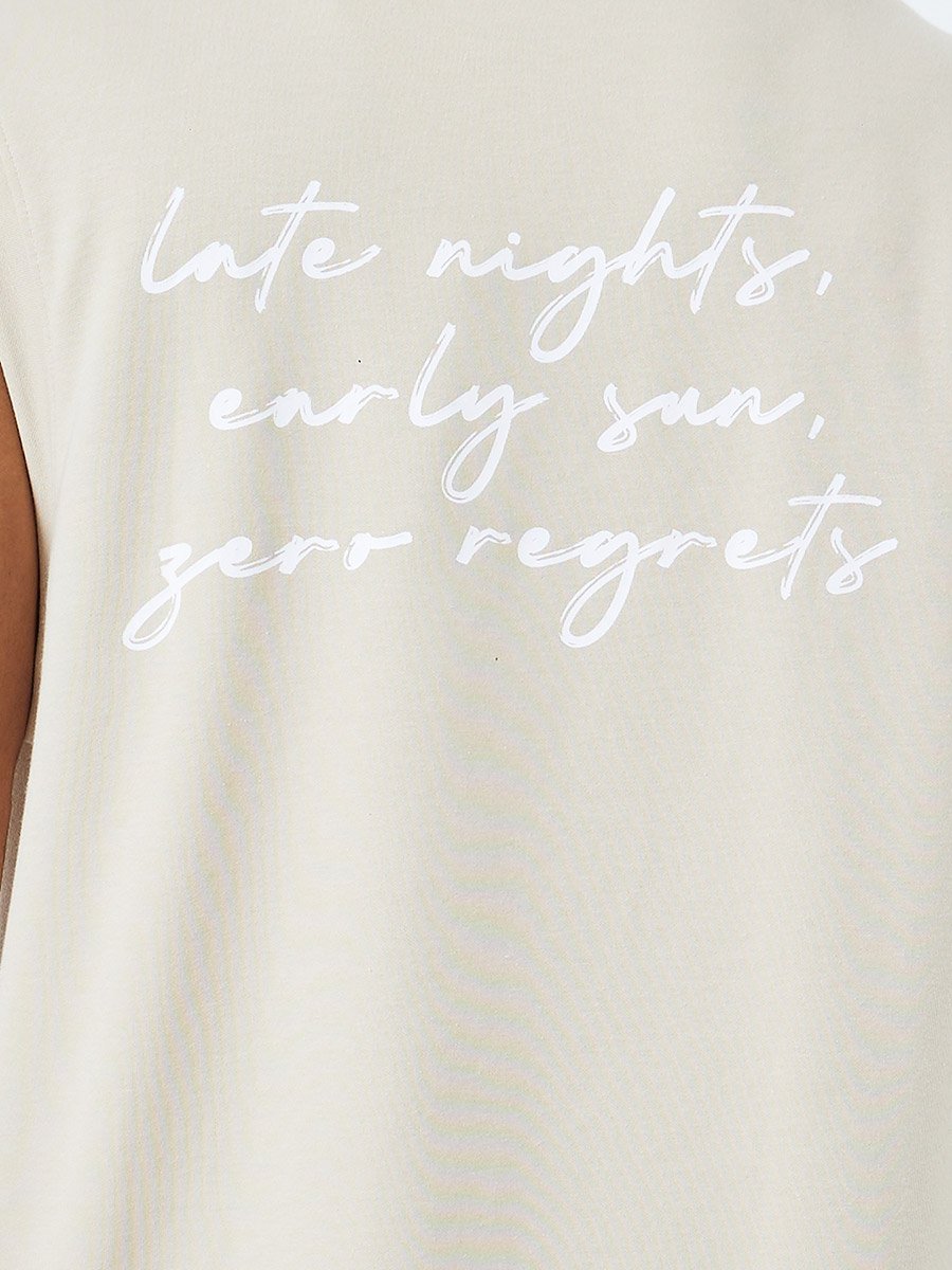 Men Oversized Graphic Print Interlock Tank