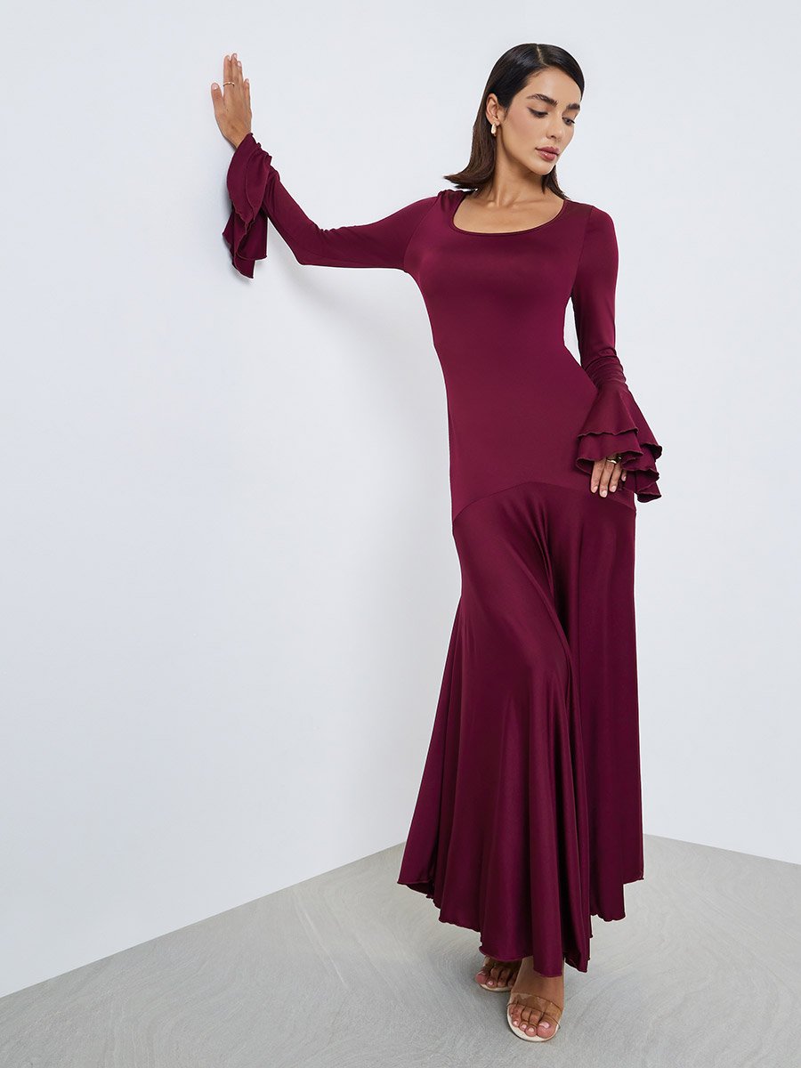 Women Square Neck Maxi Dress