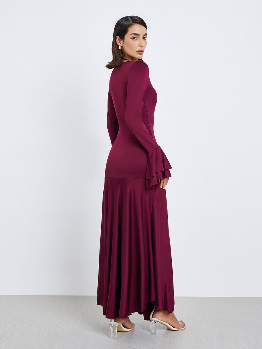 Women Square Neck Maxi Dress