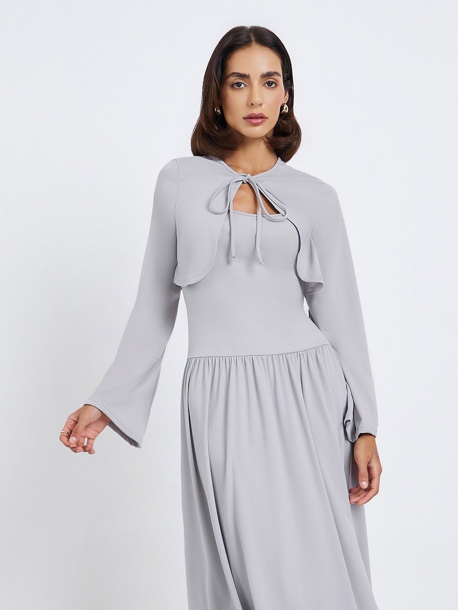 Women Strappy Maxi Dress with Bolero