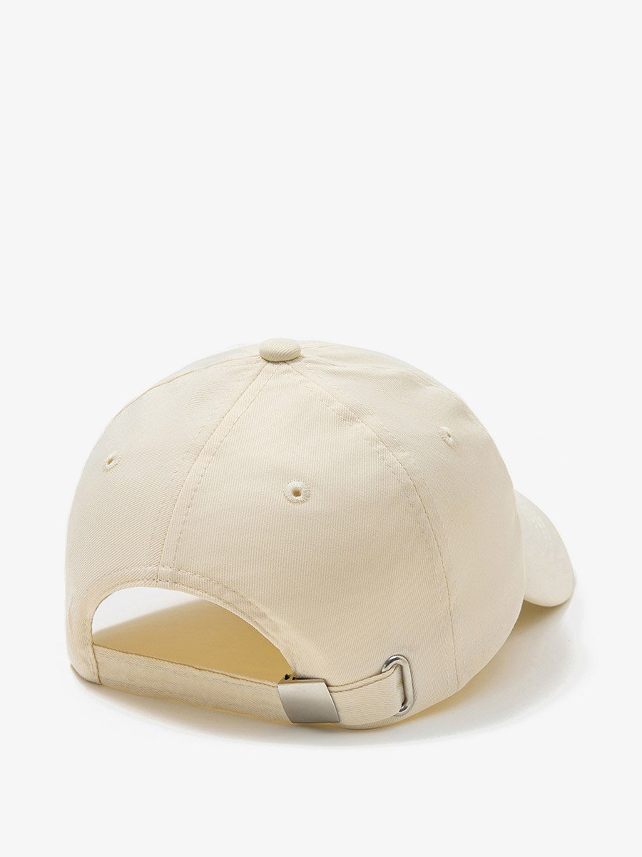 Beige Slogan Embroidery Baseball Cap