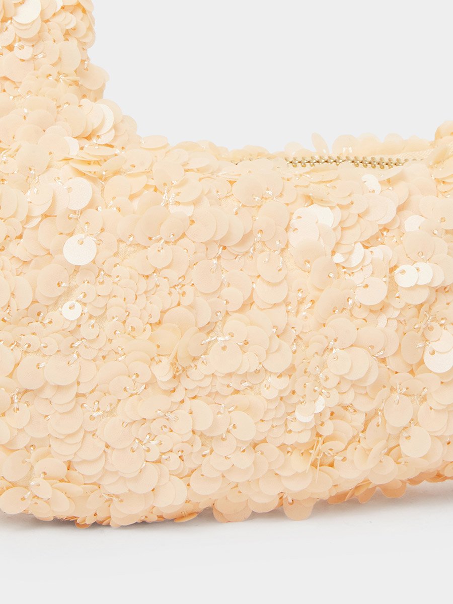 Gold Sequin Shoulder Bag