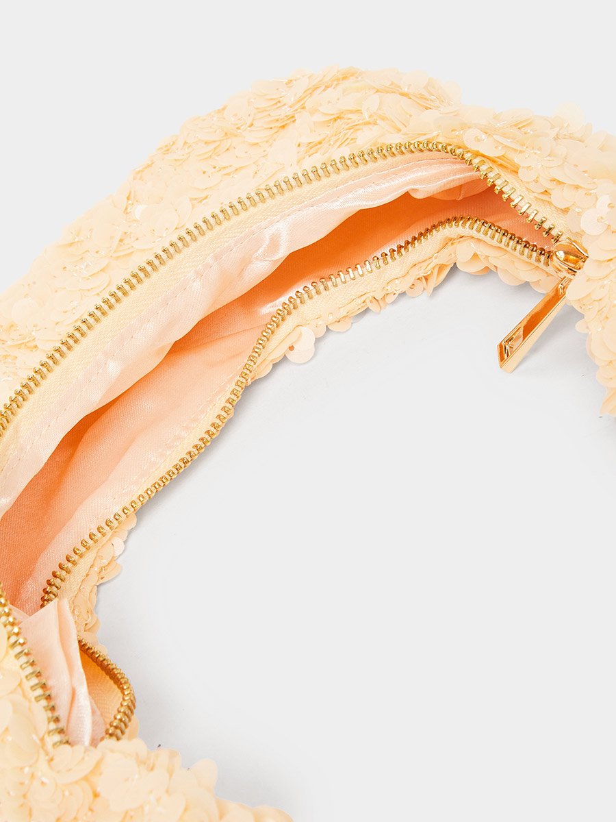 Gold Sequin Shoulder Bag