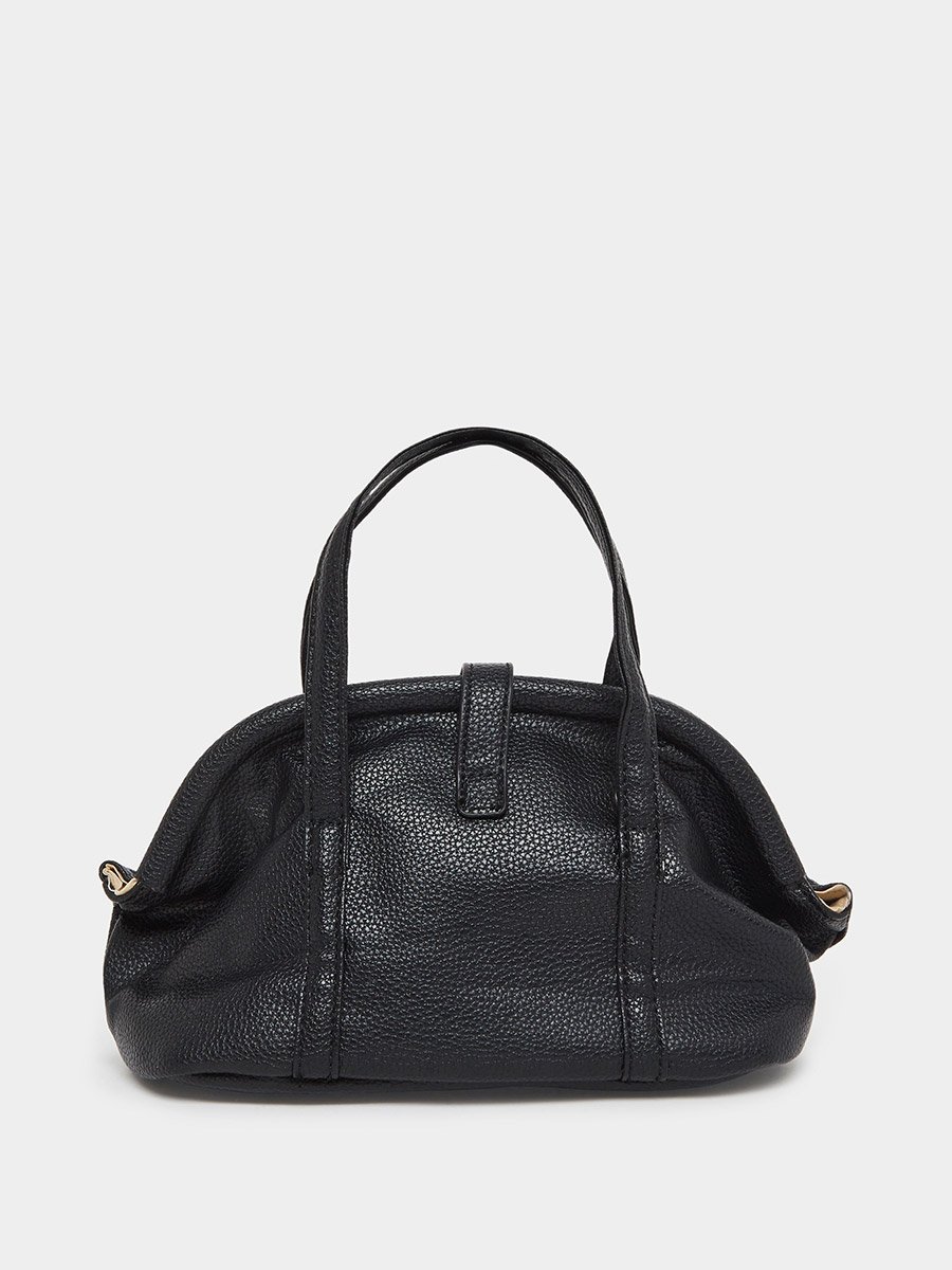 Black Dome Satchel Bag for Women