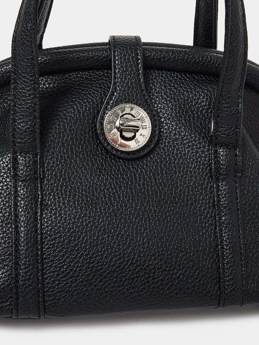 Black Dome Satchel Bag for Women