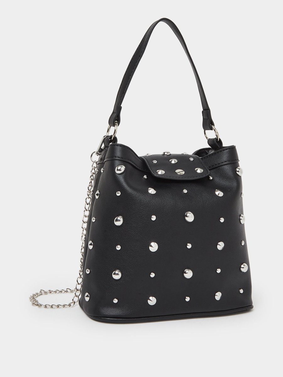 Studded Crossbody Bag with Chain Strap