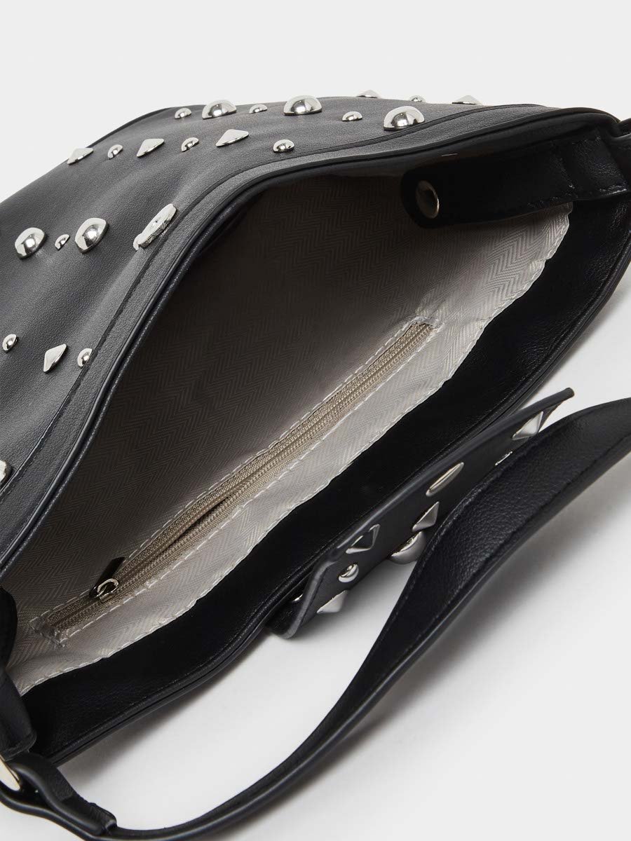Studded Crossbody Bag with Chain Strap