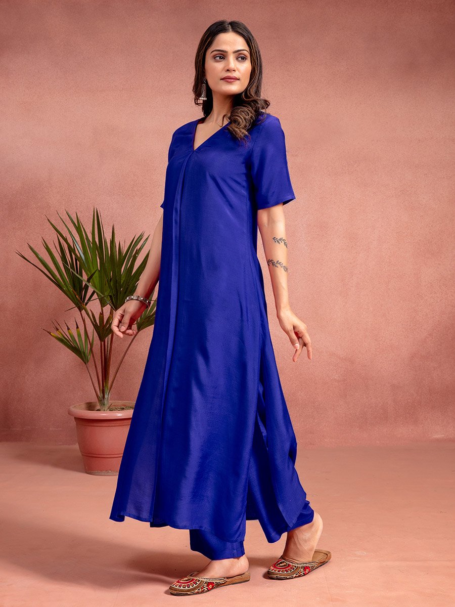 Women Solid Muslin Top and Pants Co-Ords