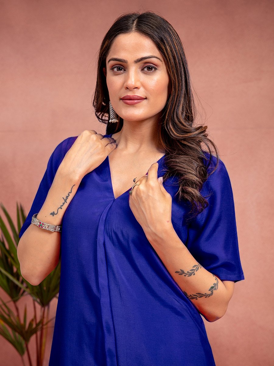 Women Solid Muslin Top and Pants Co-Ords