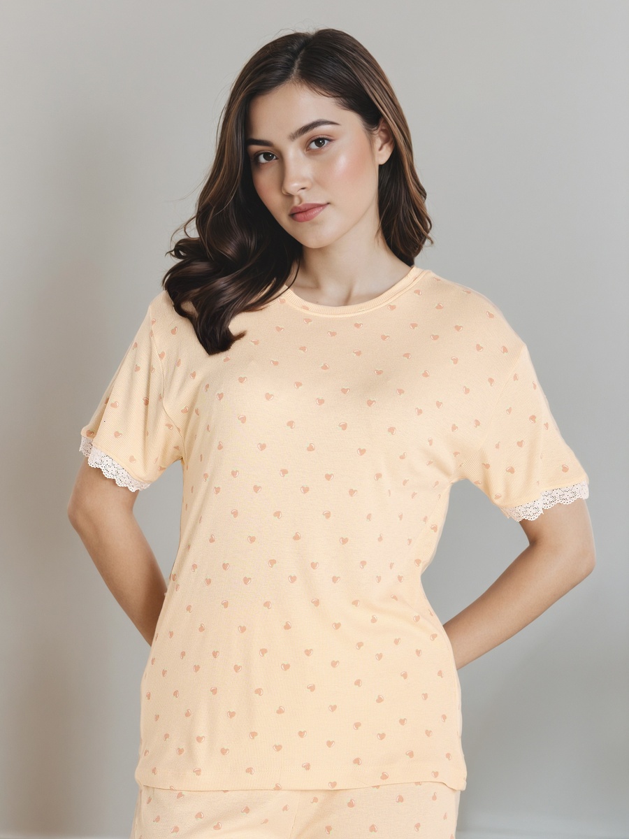 Printed T-Shirt and Pyjama Set