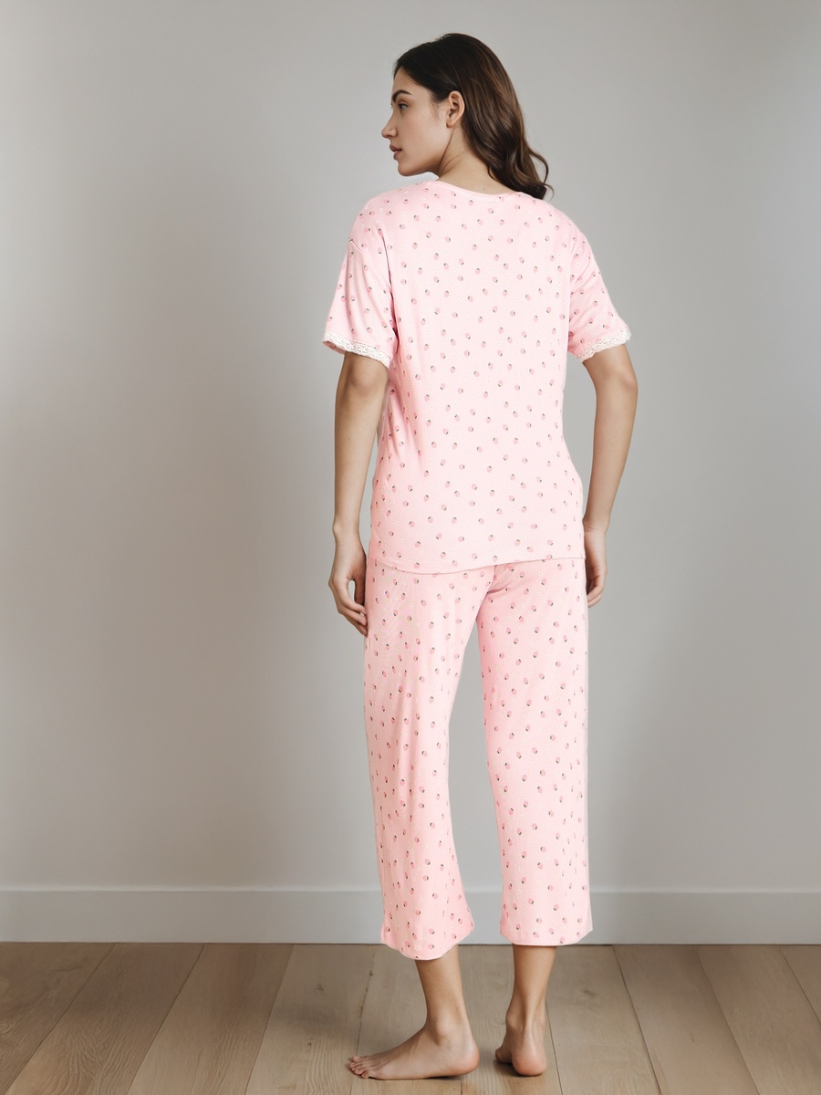 Printed T-Shirt and Pyjama Set