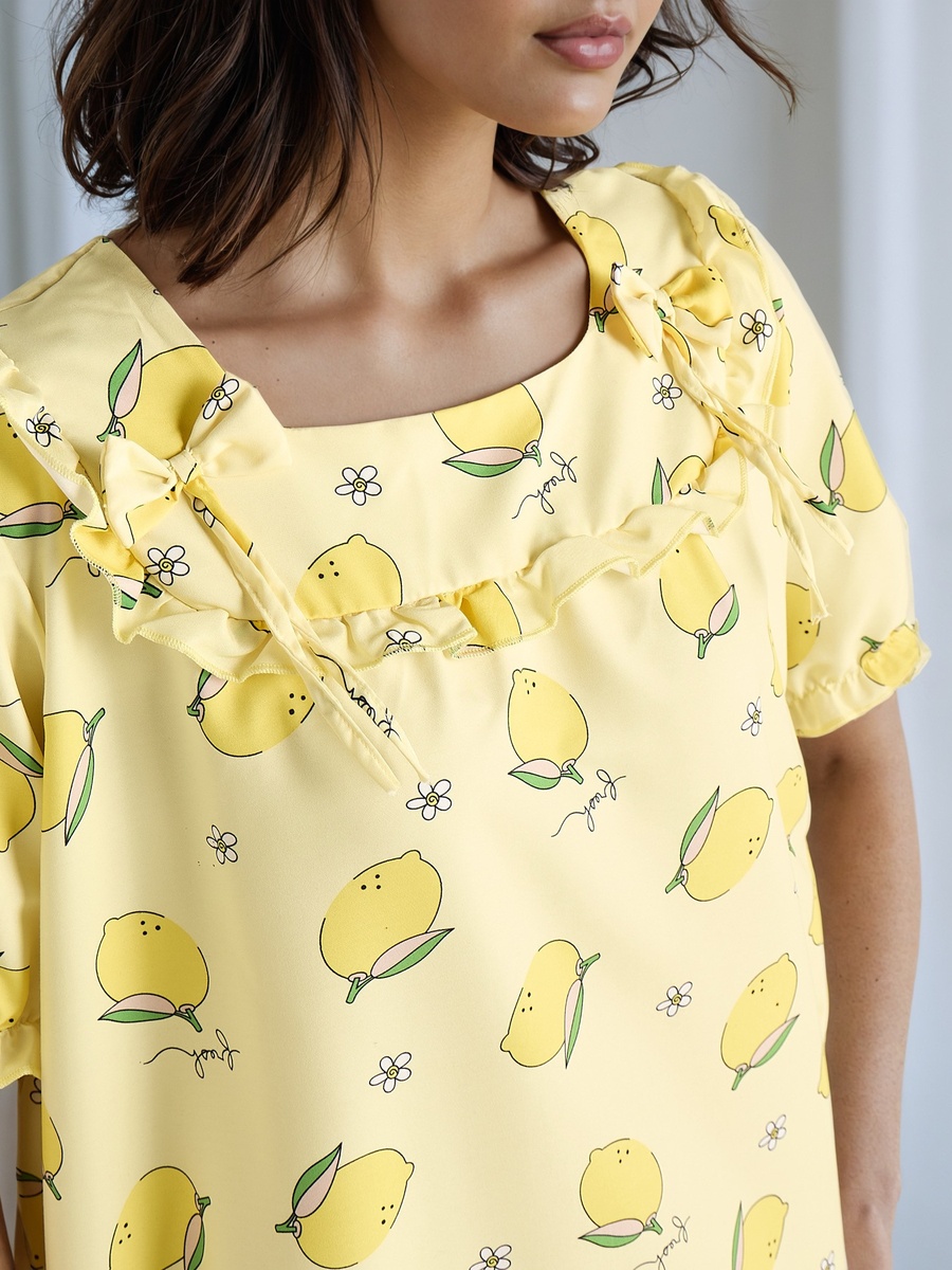 Printed Square Neck Night Dress