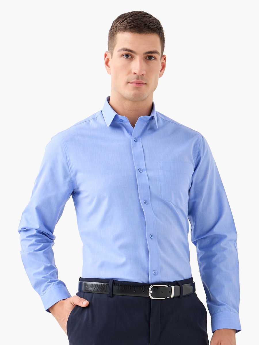 Regular Fit Collared Shirt with Long Sleeves