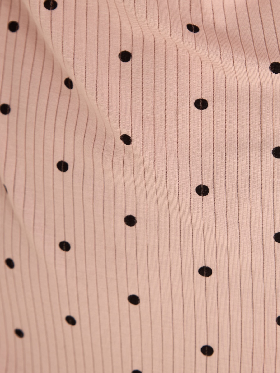 Polka Dot Lace Trim Night Dress