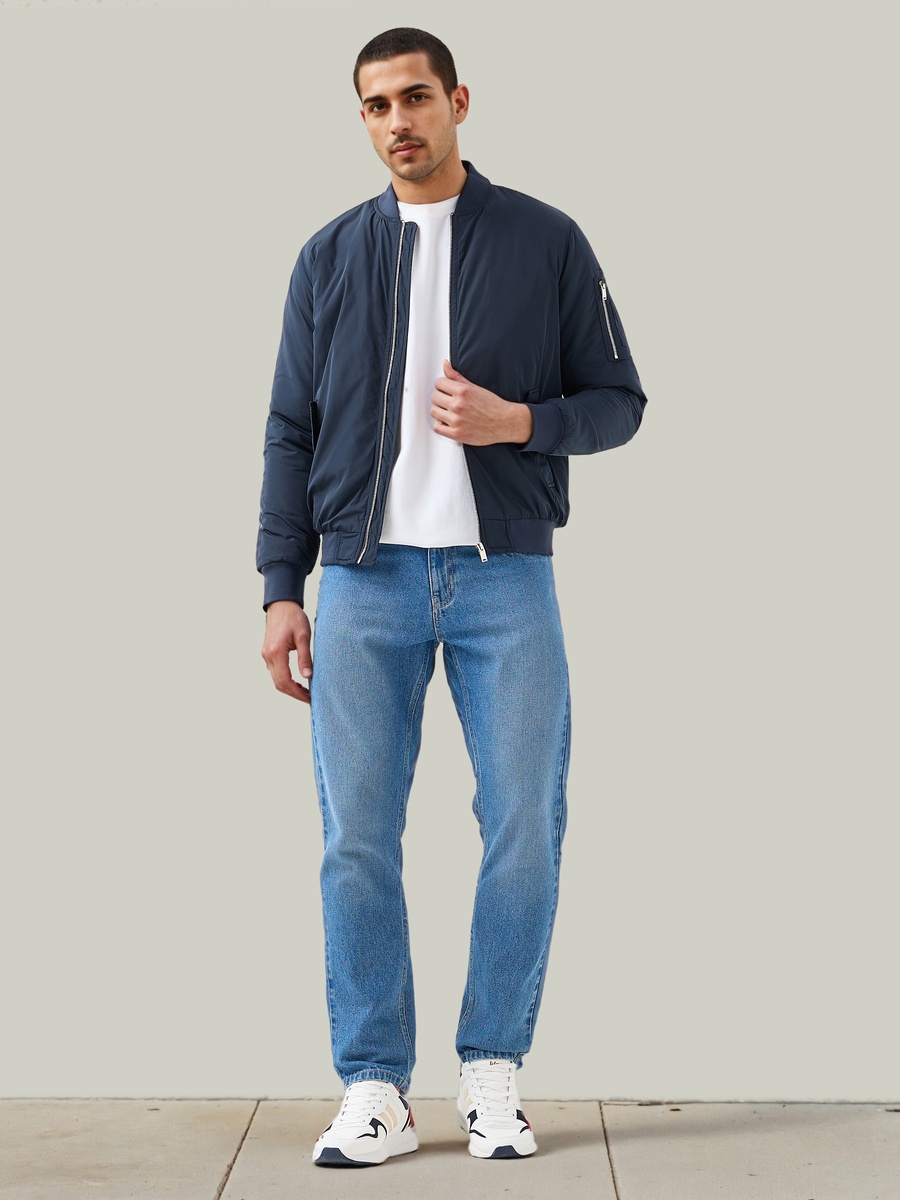 Lightweight Biker Jacket with Zip Pockets