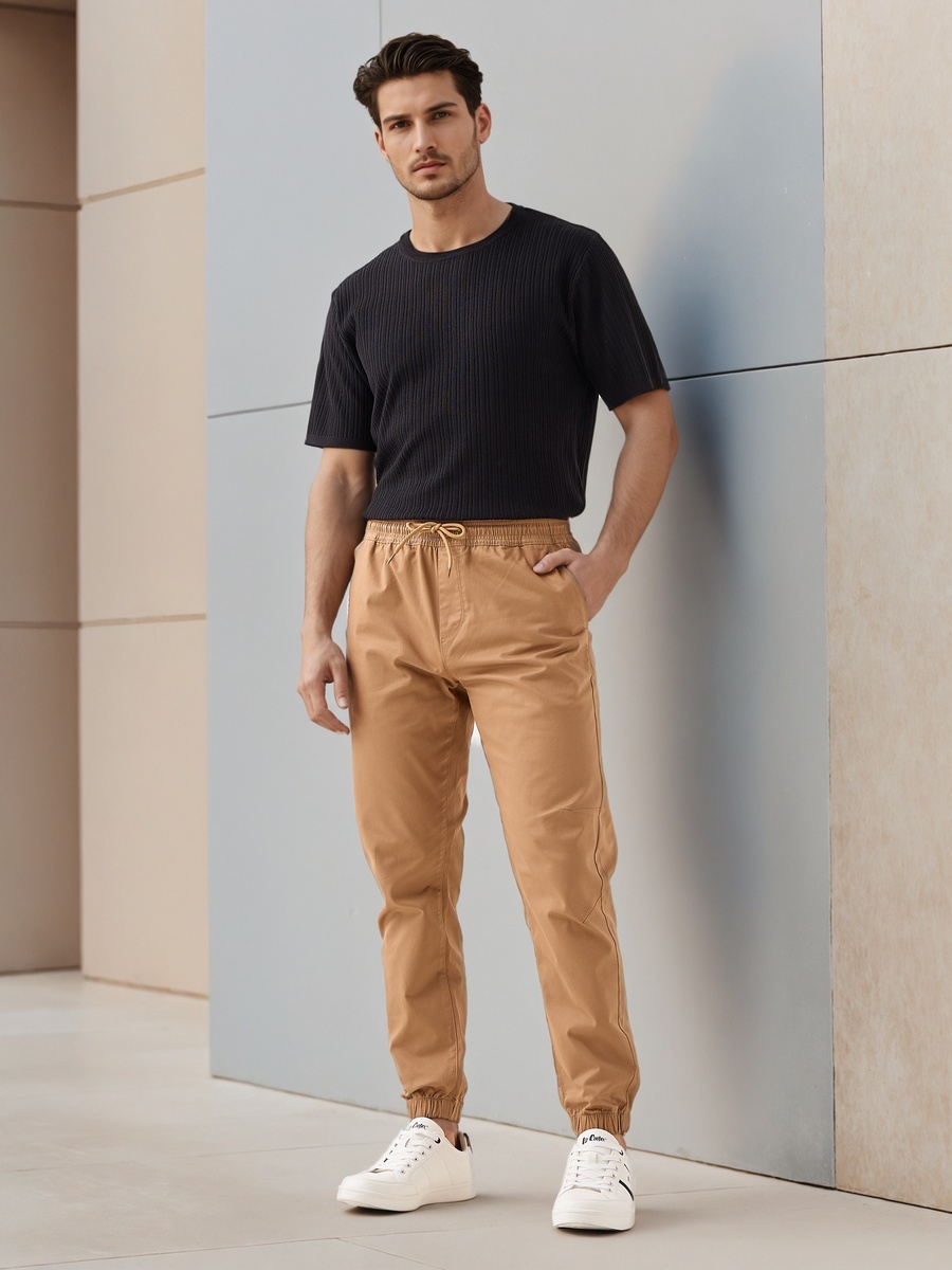 Textured Crew Neck T-Shirt